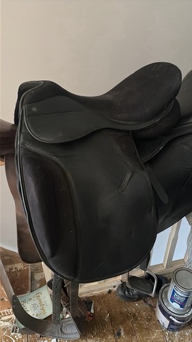 Kentaur dressage saddle black - dressage, saddle,