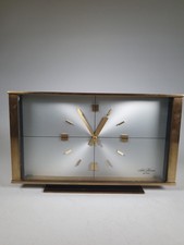 Seth Thomas quartz Brass mantel clock Collectable Heavy 