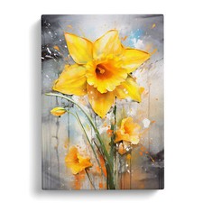 Daffodil Flower Action Canvas