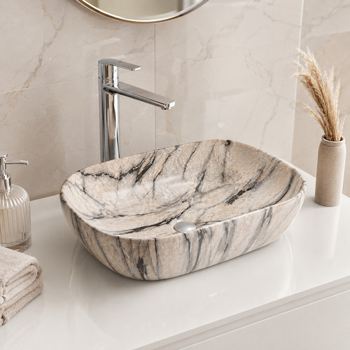 Gloss cream marble - cream, effect