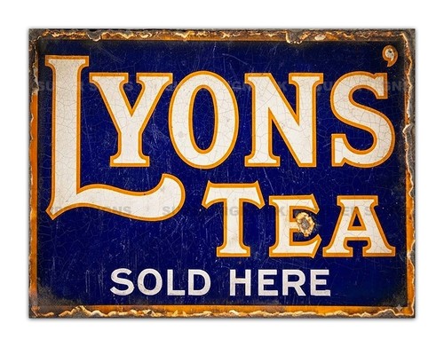 Lyons tea style metal sign - tea,