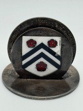 Antique New College Oxford University 1904 Sterling Silver Menu Holder