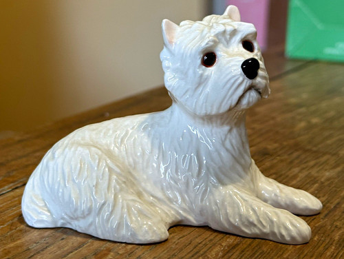 Beswick white black dog - beswick, &