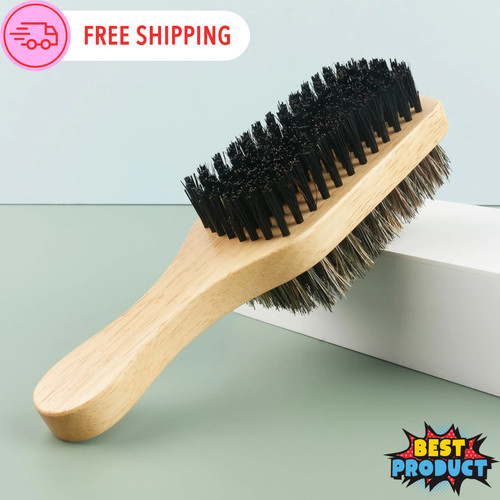Double sided beard brush - sided, boar