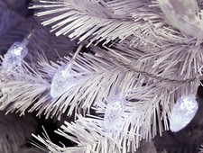 Noma 100 Cool White LED Faceted Cone Christmas Lights Indoor Outdoor 4.95m