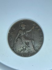 1912 Uk One Penny Heaton mint