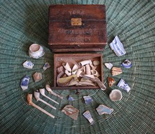 19th Century York Archaeology Society Collectors Box Curio Antique Country House