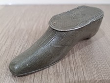 Antique Pewter Shoe Snuff Box