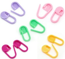 PLASTIC LOCKING NEEDLE STITCH HOLDERS MARKERS FOR CROCHET KNITTING CRAFT CLIP