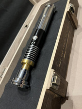 Spada Laser Star Wars Luke Skywalker Lightsaber Metal Jedi Replica Wooden Box
