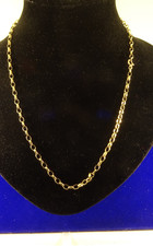Mens Womens Solid 20" 9ct GOLD BELCHER CHAIN NECKLACE 8.4gr Hm 4mm link 44n