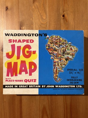 Vintage waddingtons jig map - vintage,