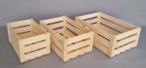 Wooden crates boxes - wooden, 3