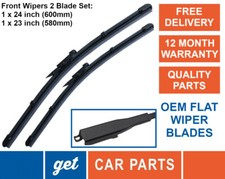 Front Wiper Blades (24" + 23") for BMW 5 Series (E60, E61) - 2003-2011 Exact Fit