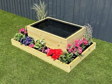 Raised Pond Wooden Half Ring