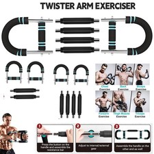 Twister Arm Trainer Adjustable Chest Forearm Wrist Workout Expander Exerciser