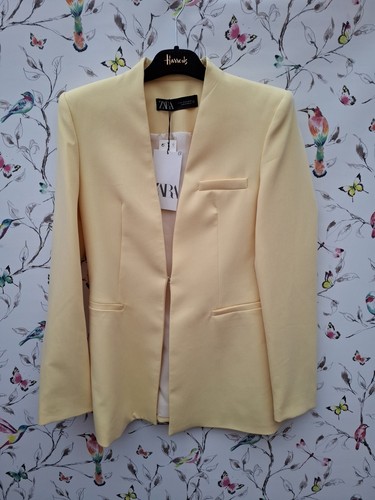 Zara yellow slim fit blazer - yellow,