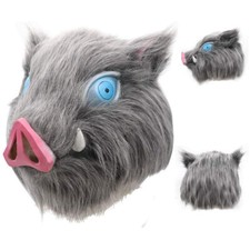 Demon Slayer Hashibira Inosuke Cosplay Mask Boar Pig Helmet Party Halloween
