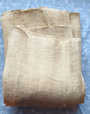 Rustic Organic Hemp Flax Lenin natural Handloom  Hessian Burlap Fabric textile