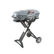 Boss Grill Deluxe Portable - 2 Burner Gas BBQ Grill with Trolley - Grey IQPORT2