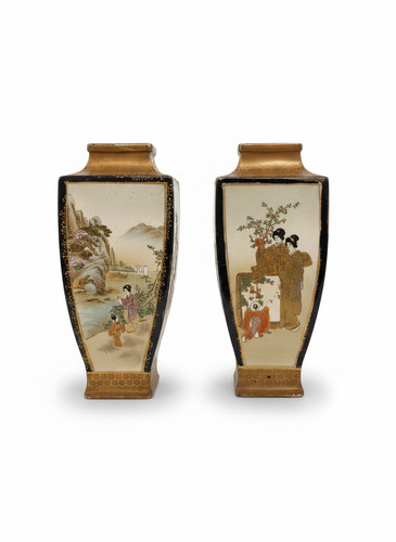 Vintage japanese satsuma vase - vintage,