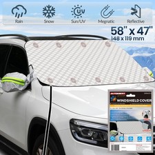 Magnetic Car Windscreen Cover Ice Frost Shield Snow Protector Sun Shade Van