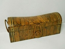 Mussel Shell Designer Chest Trinket Box Palecek New Zealand Rattan Wicker