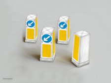 8x MODERN TRAFFIC BOLLARDS KIT