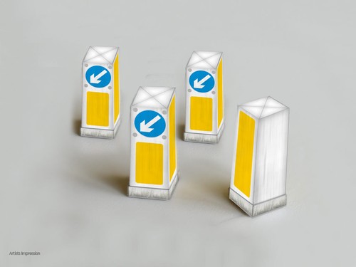 Modern traffic bollards - traffic,