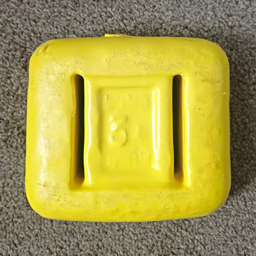 3kg plastic coated yellow - plastic,