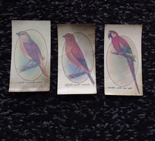 John Player and Sons Cigarette Transfer Cards - Aviary and Cage Birds, (3) Cards