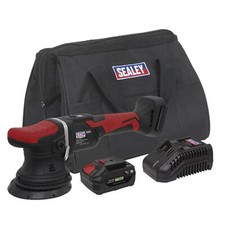 Sealey 20V 125mm Cordless Orbital Car Polisher Buffer Dual Action Machine Kit