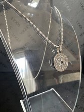  Silver compass pendant