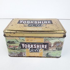 Yorkshire Tea Gold Tin Caddy Vintage Collectable Storage Taylor’s Of Harrogate