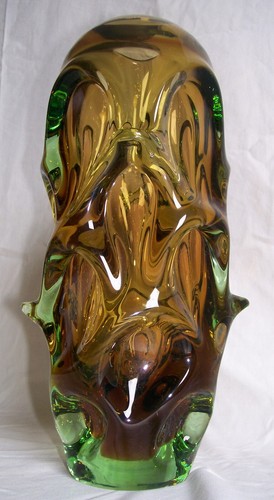 Large skrdlovice glass vase - large,