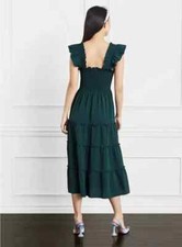 NWOT Hill House Smocked bodice The Ellie Nap Dress in Green