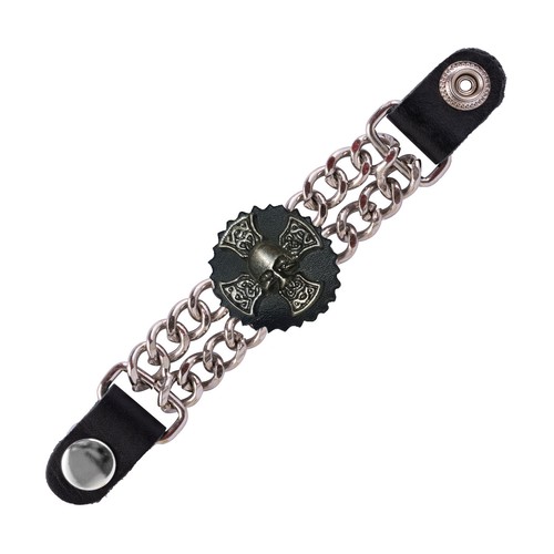 Large skull iron cross chain - cross,