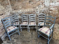 Set Of Six Dining Chairs Vintage Barley Twist 