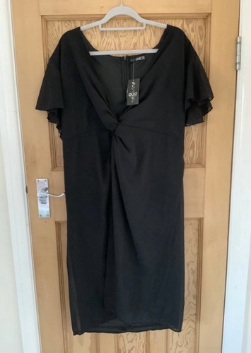 Quiz black twist front midi - twist,