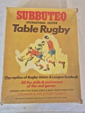 Vintage Subbuteo Table Rugby International Edition Boxed Complete Very Good Cond