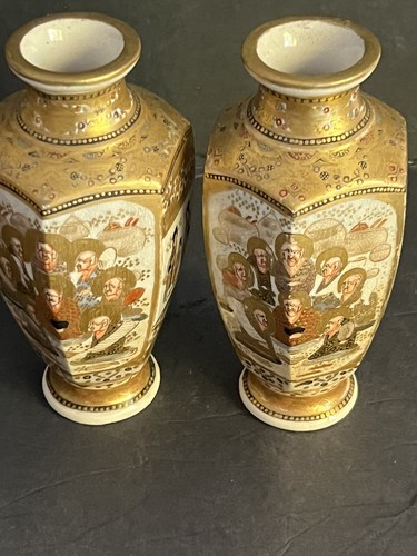 Pair satsuma porcelain - pair,