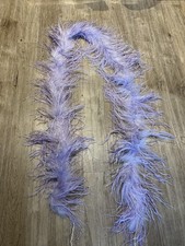 2m Ostrich feather boa vintage burlesque showgirl Lilac Tinsel