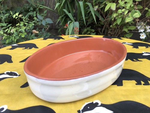 Terracotta cream oval - terracotta, &