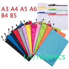 A3 A4 A5 Plastic Zip File Bags