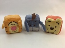 Hallmark Disney Winnie the Pooh Tigger Eeyore Baby Infant Rattles Square Plush