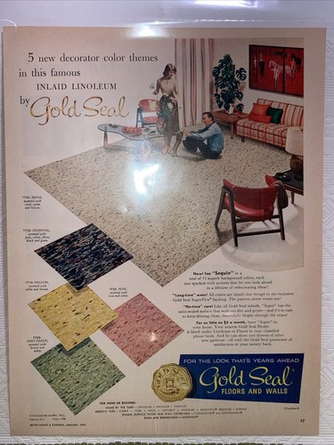 Gold seal inlaid linoleum - inlaid,