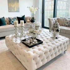 Footstool square Upholstered