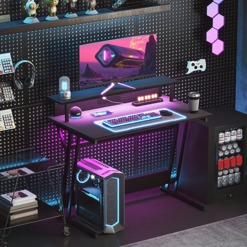 Gaming desk with - gaming, lights