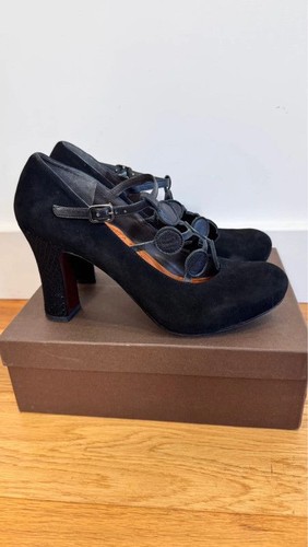 Chie mihara black suede heels - chie,