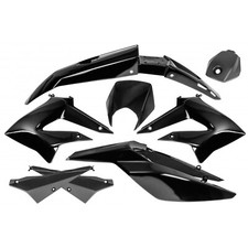 8-Piece Fairing Kit Maxtuned, Black for Derbi Senda III